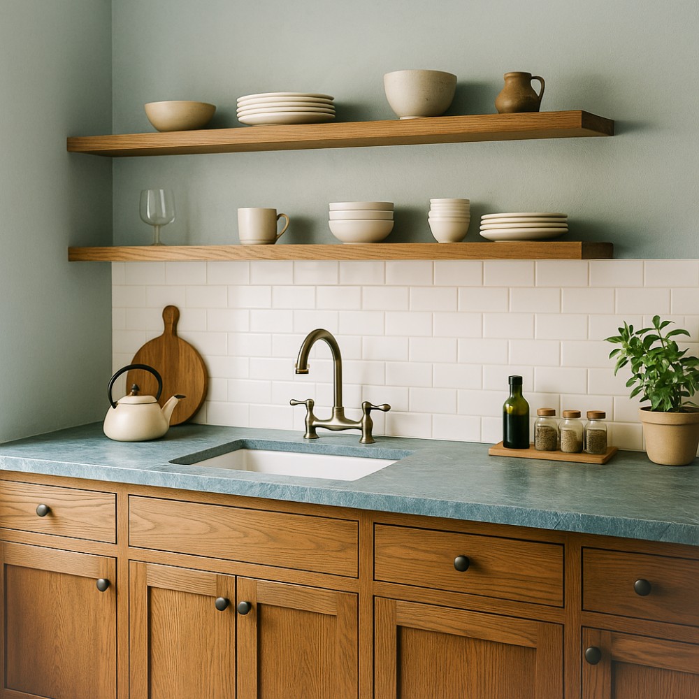 Make the most of your blue kitchen countertops!