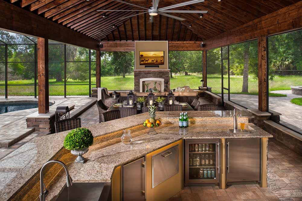 Embrace the Earth Tones: The Timeless Appeal of a Brown Outdoor Kitchen