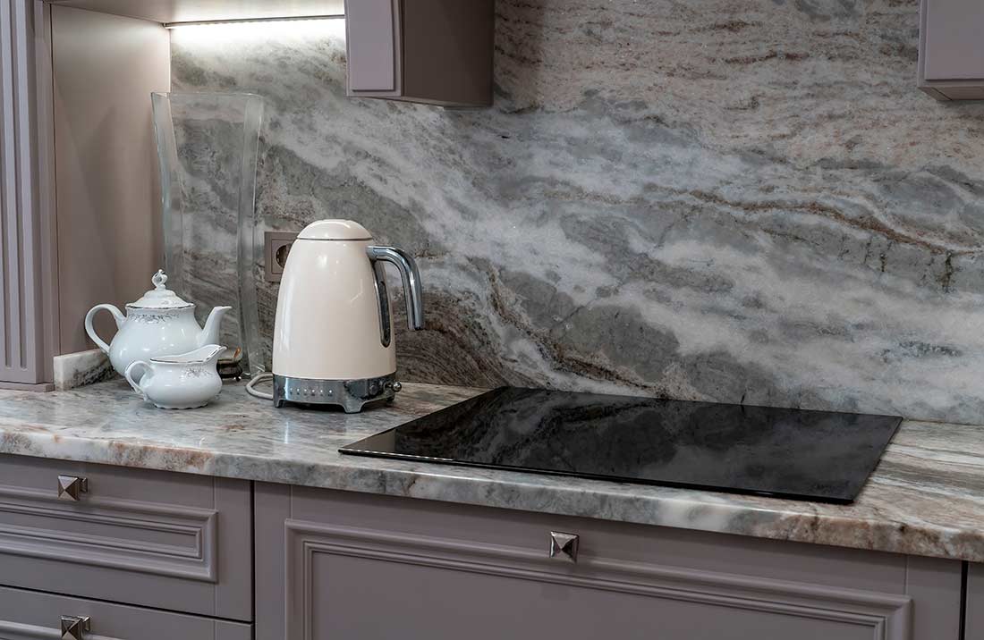 Marble backsplash